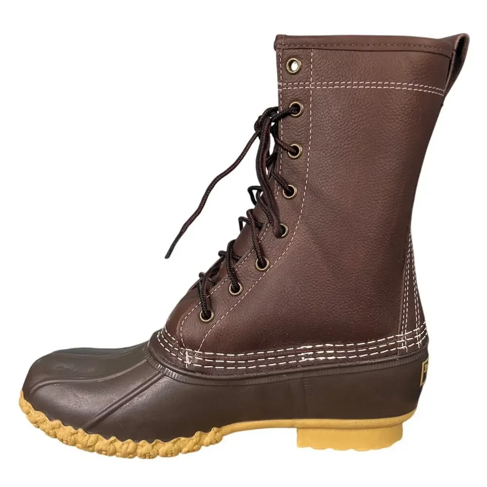 NWOT L.L. Bean Women’s Brown Shearling Lined Hunting Duck Boots Size 8